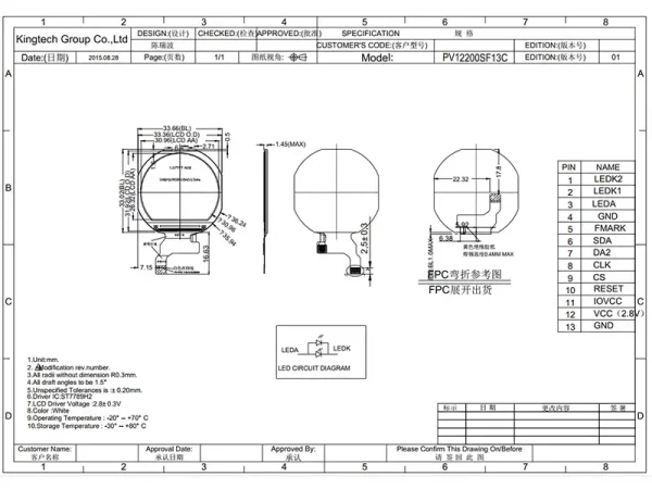 1.22 inch round lcd screen