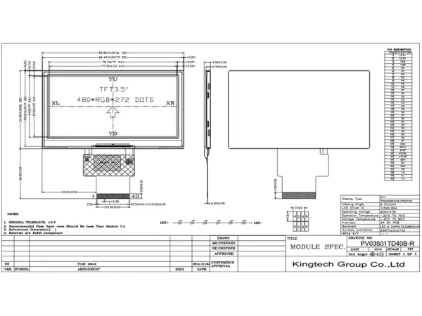 3.5 inch touch screen