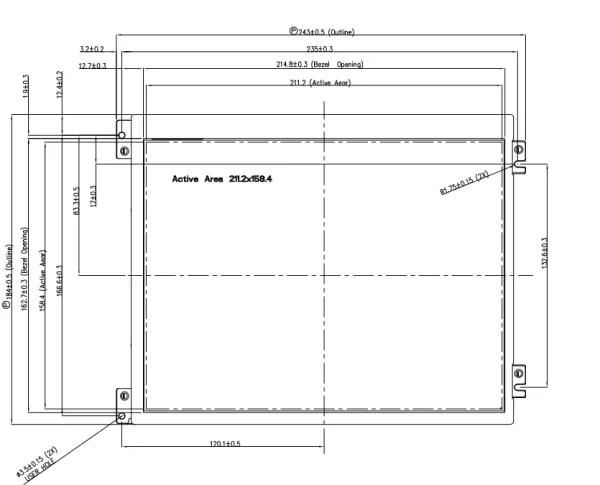 touch panel 10.4 PV104000S20A front