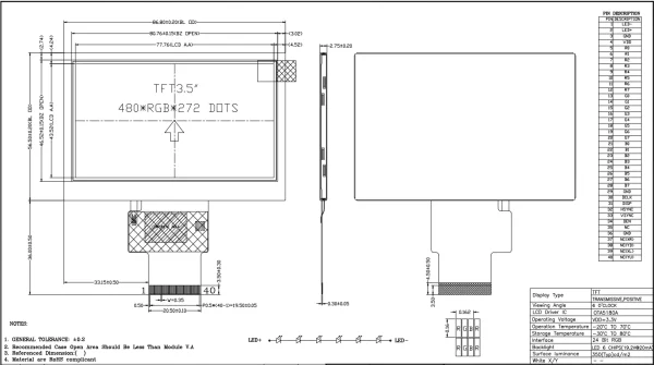 3.5 inch lcd display module