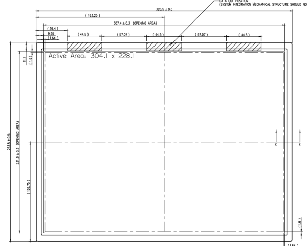 15 inch 1024*768 TFT LCD display