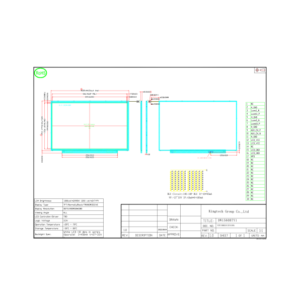 15.6 inch 1920*1080 TFT LCD