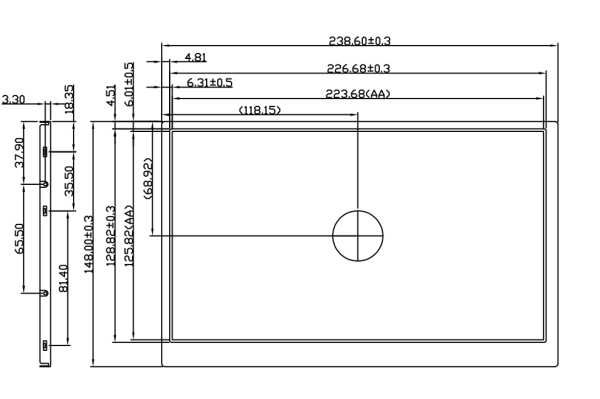10.1 inch 1280*720 TFT display