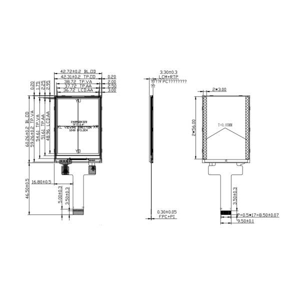2.4 inch 240*320 LCD display