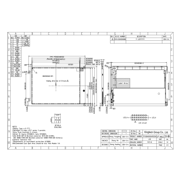 8.4 inch SVGA TFT LCD module