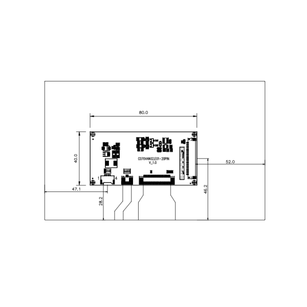 Kingtech 7 inch 800x480 dots LCD module IPS TFT LCD